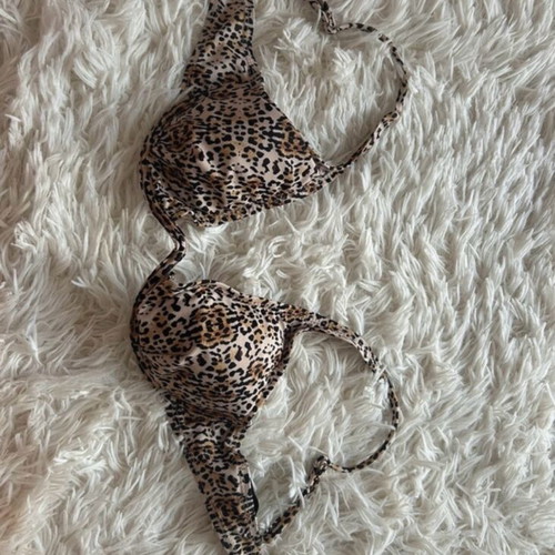 leopard print swimwear top