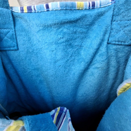 Beach bag like new, shoulder type, blue and yellow