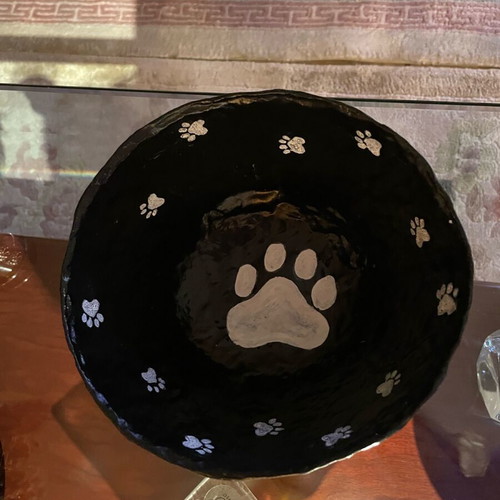 Handmade papier mache bowl new