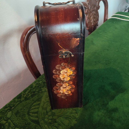 Wooden wine bottle case used