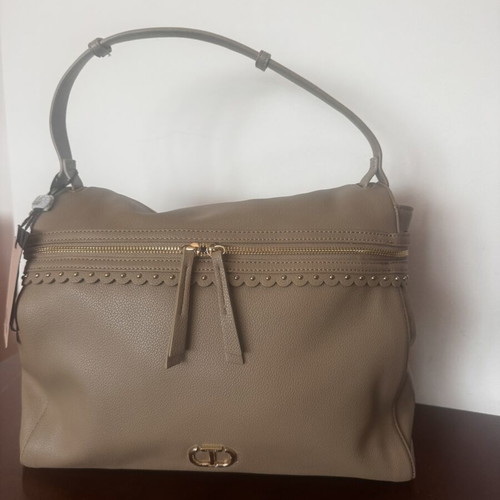 Twinset Milano tote bag, beige, A4 size