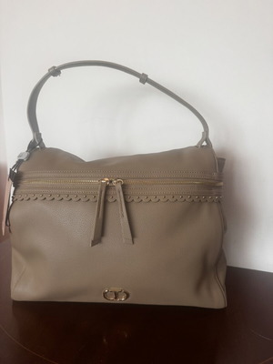 Twinset Milano tote bag, beige, A4 size