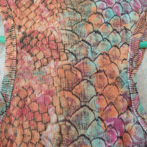 Sleeveless Italian blouse Elina Imagine medium, new, mermaid color viscose