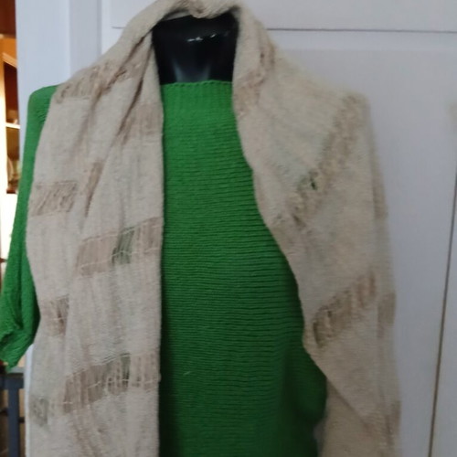 Scarf beige thin fabric used for autumn and spring