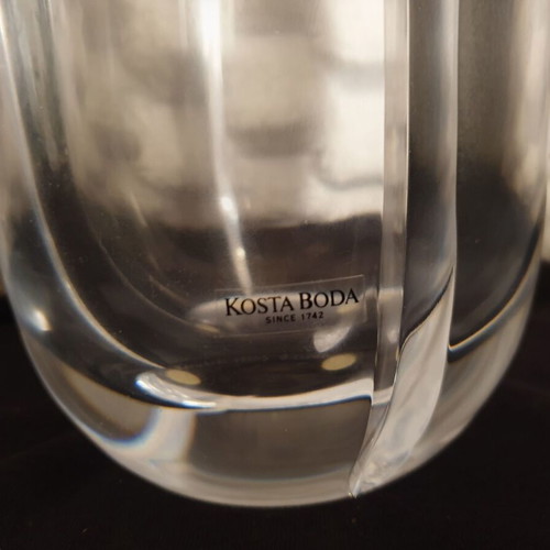Kosta Boda Rideau crystal vase 1986 by Gun Lindblad