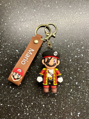 Mario Pirate keychain like new with silicone strap