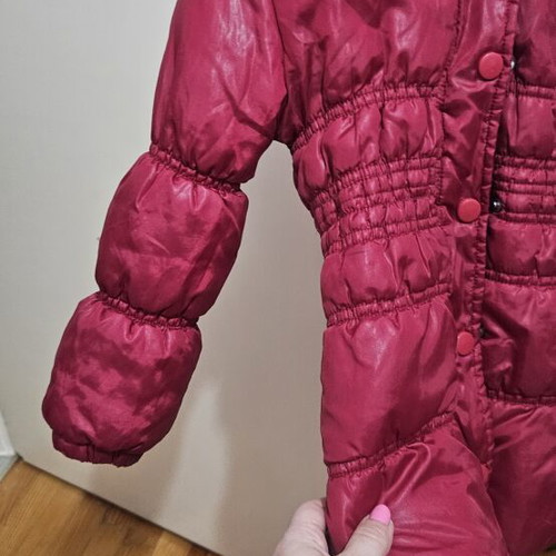 Kids' Tex Jacket red wine color, like new, zipper needs repair