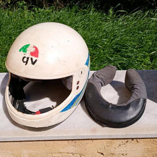 AGV Enduro Piaggio vintage helmet used 70s-80s with collar