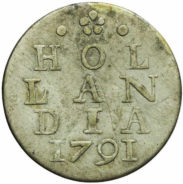  1791. HOLLAND 2 STUIVER SILVER