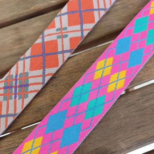 Bag straps adjustable colorful, new, set of 2
