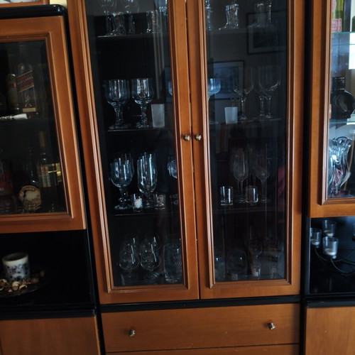 Classic dining room unit like new with glass cabinets and storage