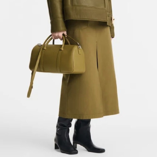 Longchamp Daylong shoulder bag, olive, size L, leather