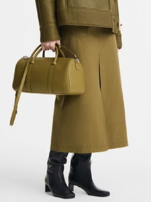 Longchamp Daylong shoulder bag, olive, size L, leather