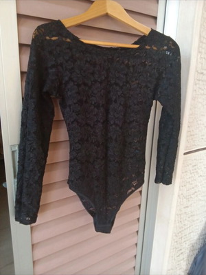 Lace bodysuit black elastic Sex Form size L/42 like new