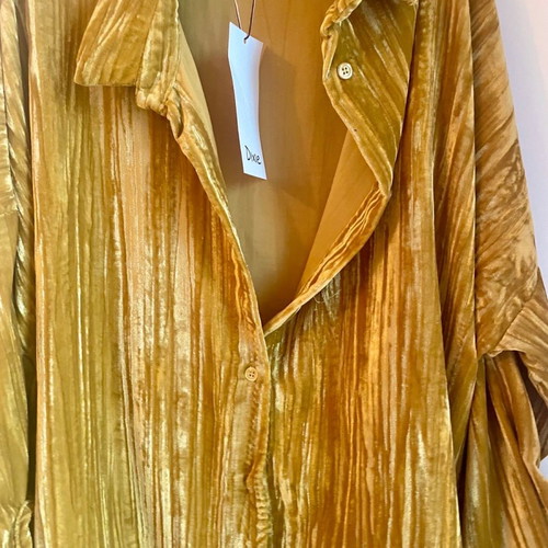 Dixie oversized gold shirt one size new