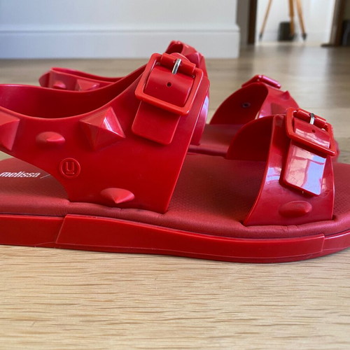 Melissa Undercover Red Sandals like new, size 38, spikes
