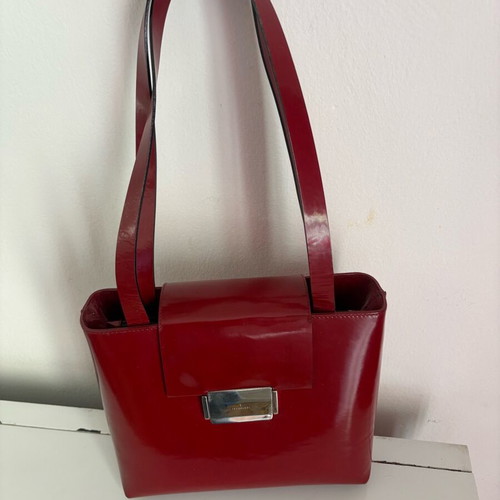 Trussardi burgundy shoulder bag used with mark