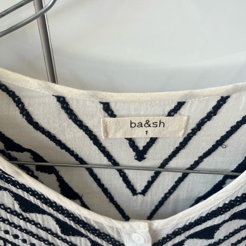 Ba&sh embroidered shirt small like new, black and white