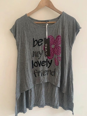 T-shirt size L new, grey