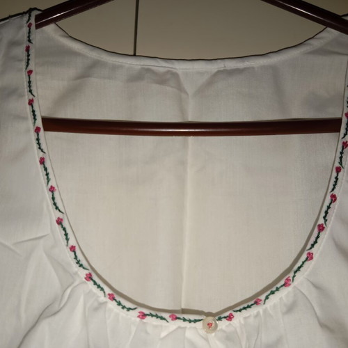 Rastl Bad Aussee Dirndlbluse crop blouse XL white with embroidery like new