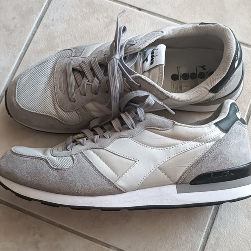 Diadora sneakers size 46 used, white and grey