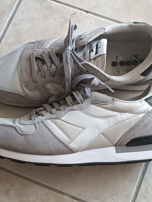 Diadora sneakers size 46 used, white and grey