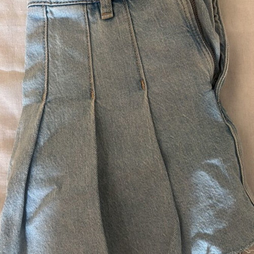 Tally denim skirt with shorts back, size S