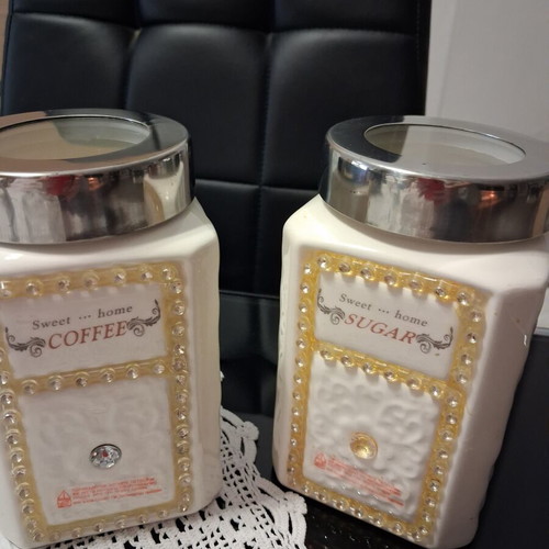 Set of 2 jars for coffee and sugar