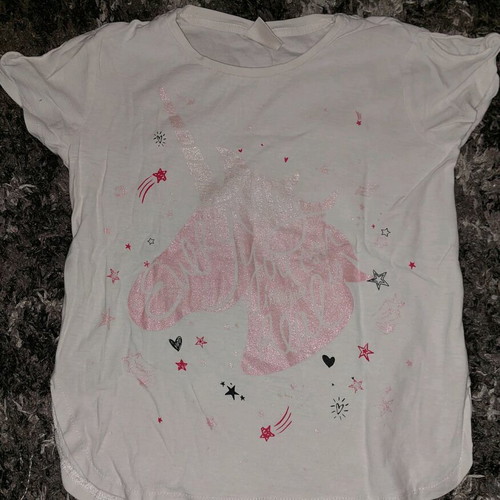 Zara children's blouse used, size 7 years, white pink
