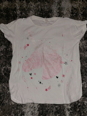 Zara children's blouse used, size 7 years, white pink