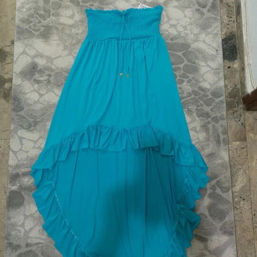 Juicy Couture dress new, short front long back, blue, XL