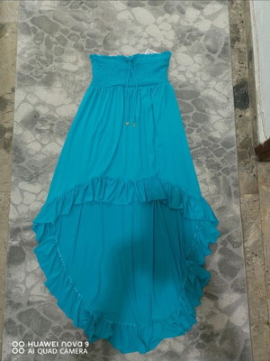 Juicy Couture dress new, short front long back, blue, XL