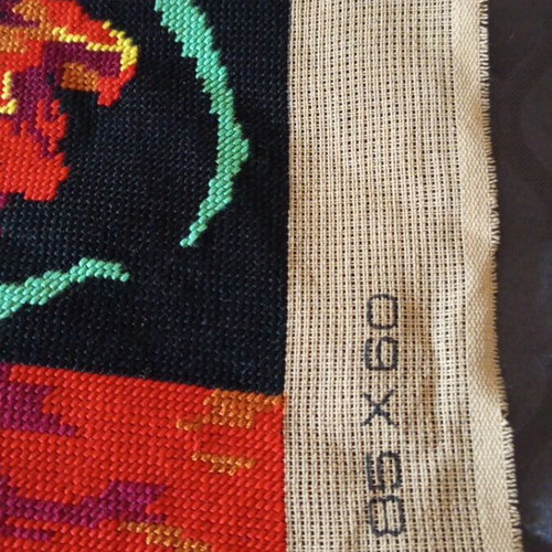 Embroidered artwork from 70s-80s Greek made, used