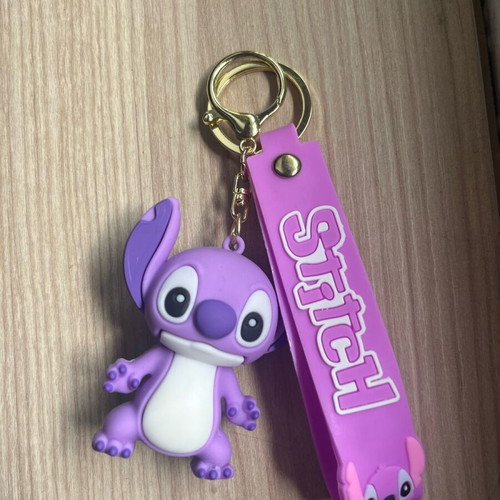 Stitch keychain new, purple