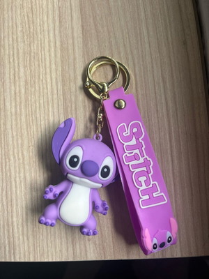 Stitch keychain new, purple