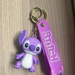 Stitch keychain new, purple