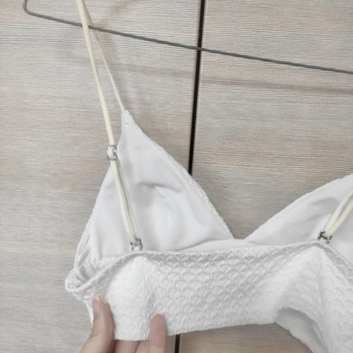 H&M Bikini Top Elastic Bralette Like New, White
