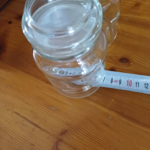 Glass jars new, set of 6 for various uses