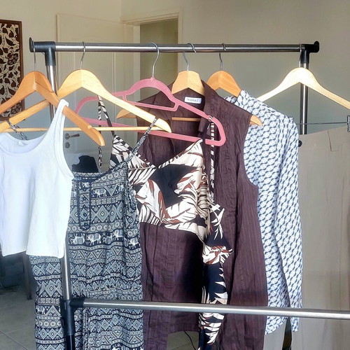 Modern cotton clothing bundle small, like new, beige and brown