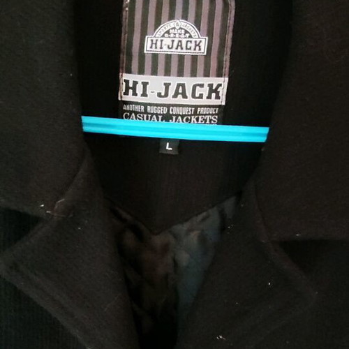 Men's coat used, black, size L
