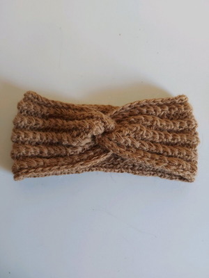 Open knitted headband new, handmade alpaca yarn