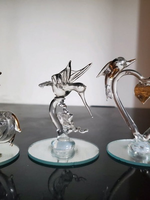 Διακοσμητικά γυάλινα κρυστάλλινα σετ 4 τεμαχίων σαν καινούργια