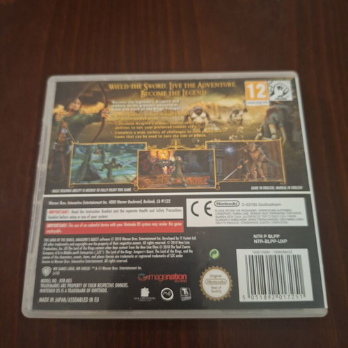 The Lord of the Rings Aragorns Quest Nintendo DS game used