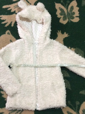 Ζακέτα Mothercare μεταχειρισμένη για κοριτσάκι 4-5 ετών άσπρη με κουκούλα