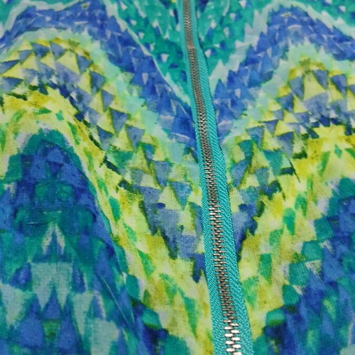 NY Collection Woman Plus Size Blouse 2XL, colorful zigzag pattern