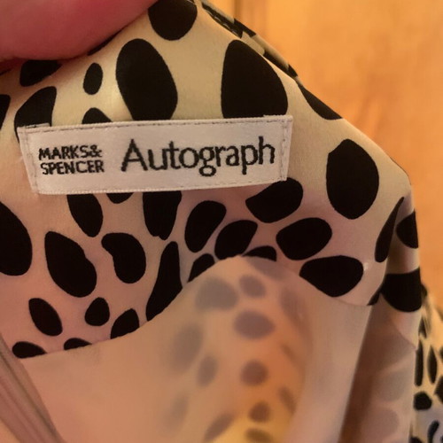Marks & Spencer dress new, beige with black dots, size XL
