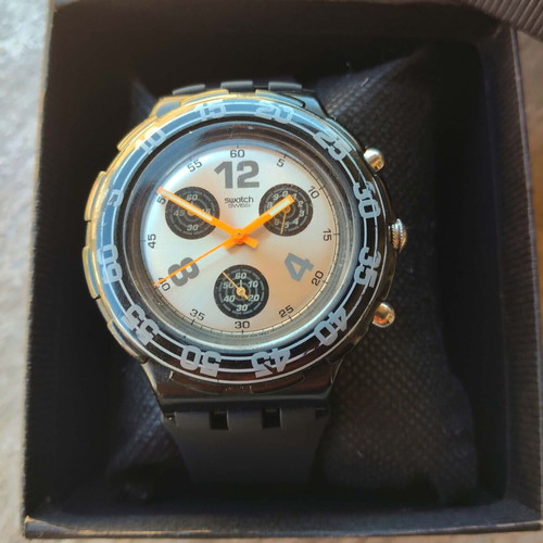 Swatch chrono watch black