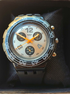 Swatch chrono watch black
