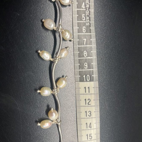 Silver 925 Bracelet with Pearls like new