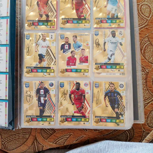 Football player card collection album like new